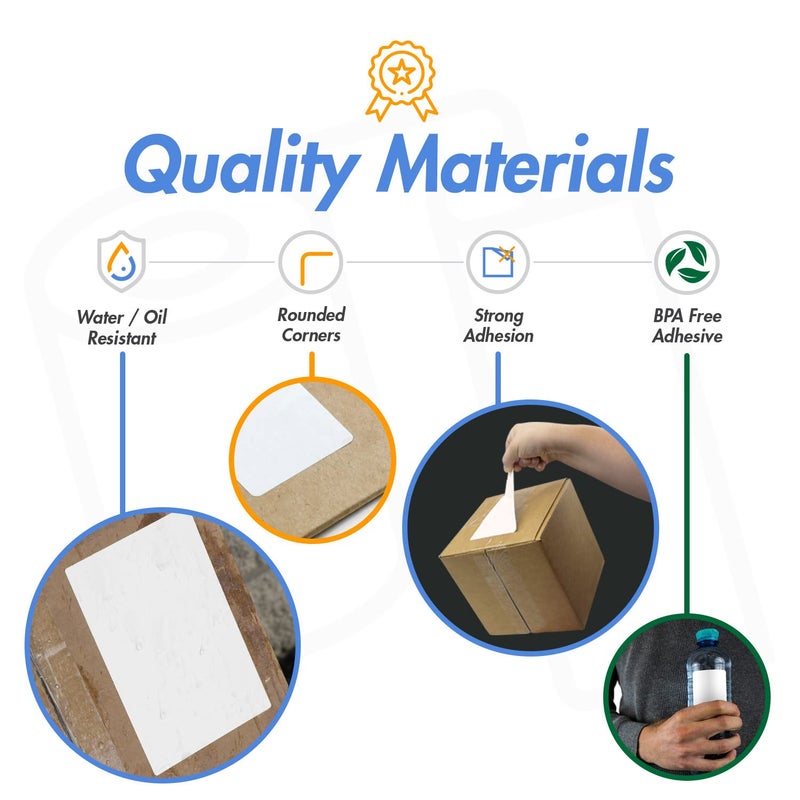 OfficeSmartLabels 1.25" x 1" Direct Thermal Label - Compatible with Rollo Label Printer & Zebra Desktop Printers â€“ 1â€ Core, Permanent Adhesive Perforated Postage UPC Barcode Address Sticker - 20 Rolls, 1380/Roll - Image 2